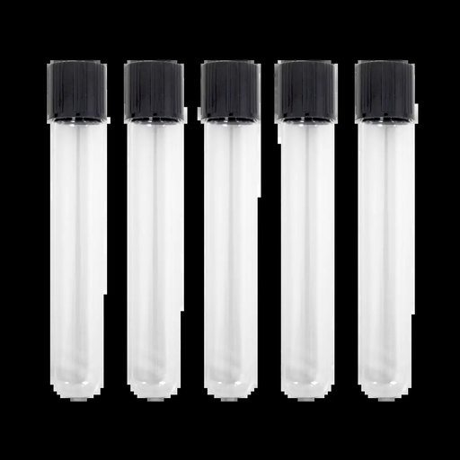 [BS-050102-MK] Tubo de ensayo de vidrio 16x100mm, alto borosilicato, PP Tapa c/almohadilla de silicona, 100 pz/caja
