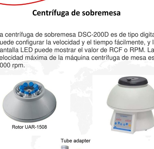 [B-Dsc-200D] Centrifuga sobremesa DSC-200D,rotor UAR-1508, rango Vel 6000rpm, Tapa 8x10-15ml