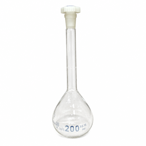 [B-01-47-1001-0004] Matraz aforado o volumetrico 200 ml, CLASE A, vidrio borosilicato 3.3