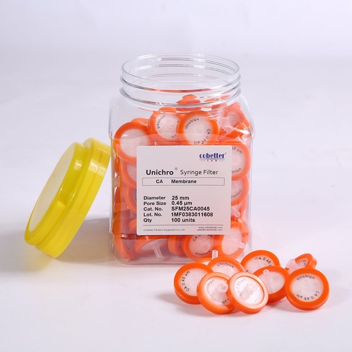 [GyB-C/SFM25CA0045] Filtro jeringa de acetato de celulosa hidrofilico de 25mm Ø, 0.45μm absolutos