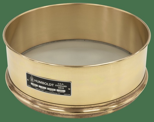 Tamiz de lavado humedo, tela de acero inoxidable n.° 200, 8'' X 8'', Humboldt, fabricado en USA bajo ASTM E11