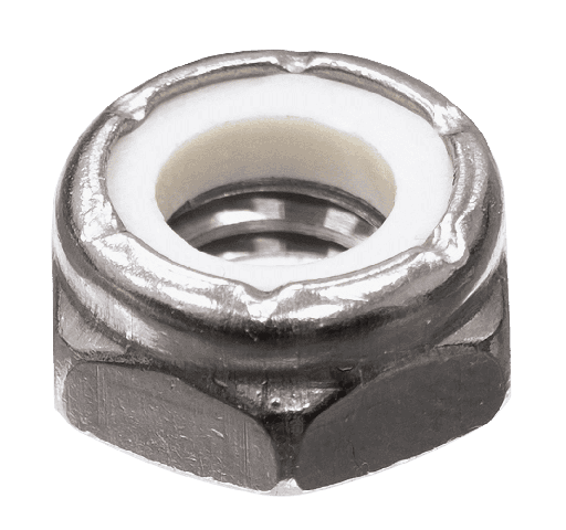 [H-2785.12] Tuerca de valvula de aguja, 5/16-18 delgada, inoxidable, contratuerca con inserto de nailon