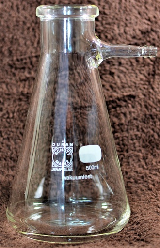[B-01-21-0103-0503] Matraz de filtracion kitazato, vidrio transparente, tubuladura superior 1000ml