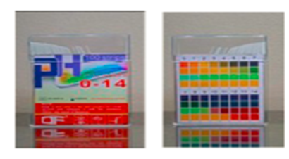 [B-PapPH-014-100] papel ph caja plastica, 4 colores, 100/paquete