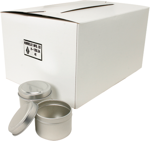 [H-1350.3-U] Caja de muestra con tapa, lata, 3 oz, por unidad