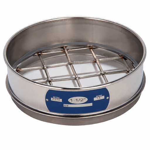 [T8-1-1/2] Tamiz - 8" - 1-1/2" (37,5mm) acorde a ASTM E-11