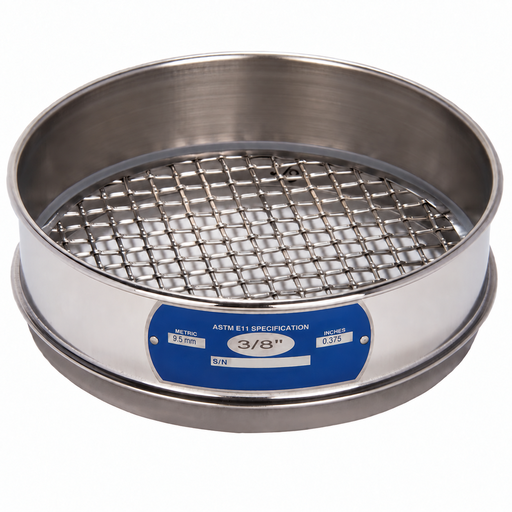 [T8-3/8] tamiz - 8" - 3/8" (9,5mm) acorde a ASTM E11