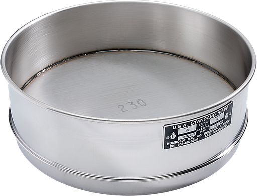 [HC-3912FSS325] Tamiz de calibracion de 12" de diametro, Humboldt, fabricado en USA bajo ASTM E11