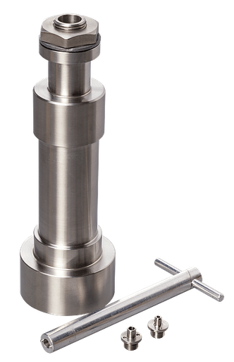 [H-2185] Tubo viscosímetro Saybolt de acero inoxidable con orificio universal y para furol, incluye llave