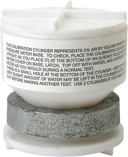 [H-2788] Calibrador de medidor de aire de hormigon (5%), plastico