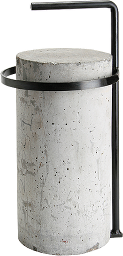 [H-2945] Portacilindros de hormigon (tipo cuna)