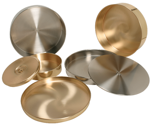 [H-3953] Sarten con desague, laton de 8 pulgadas