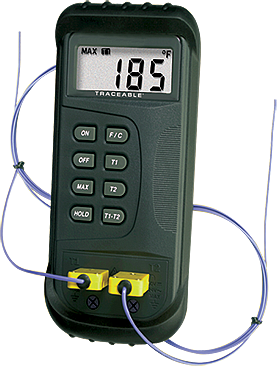 [HT-4135] Termometro de 2 canales, ajustable por el usuario y con trazabilidad