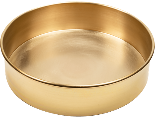 Bandeja inferior de laton, 8" de diametro, 2" (51 mm) de profundidad, H-3920P
