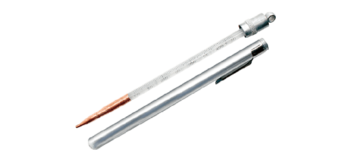 [H-3547] Termometro de bolsillo – 12,7 cm de largo, 0 - 49 °c, 1° div., sin mercurio