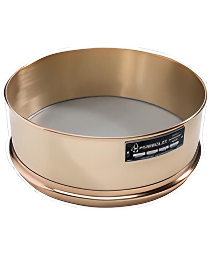 [filler_36901] Tamiz, 12'' de diámetro, No.60 (250μ), 4'' de profundidad, marco de latón, malla inoxidable