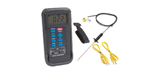 [H-3558D] Termómetro digital, -58 a 2000°F/-50 a 1093°CW/una sonda de acero inoxidable de 3-1/2'' y termopares de dos cables