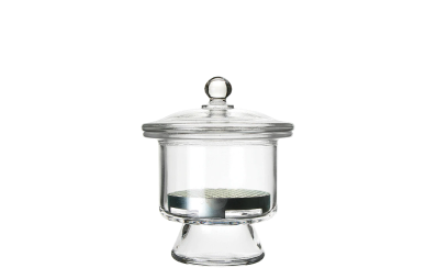 [H-4961] Tarro y plato desecador con tapa, 8'' (203 mm) de diámetro