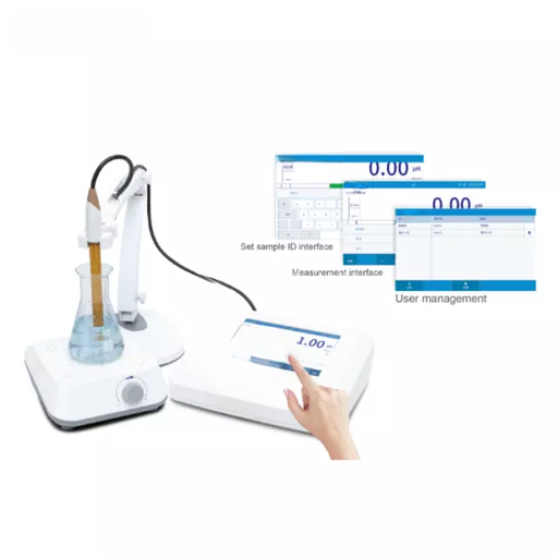 Medidor de pH y conductividad de doble canal con pantalla tactil