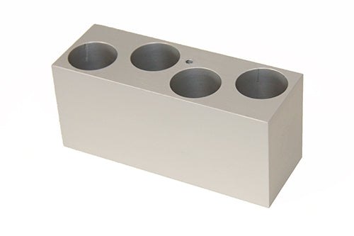 [QB-50] Interchangeable block for QBD & QBH for 4 x Ø 29 mm 50ml non-skirted centrifuge tubes & glass universal bottles