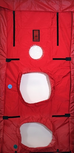 [ACCSNYLP2H] Panel de Nylon Rojo 2 Agujeros para Blower Door™