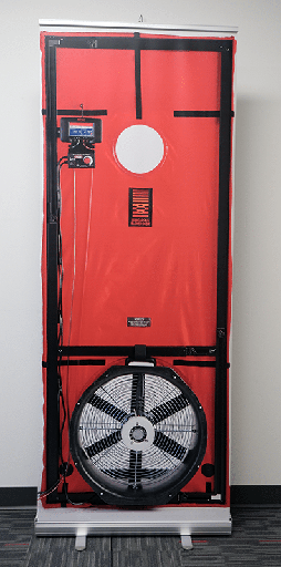 [TSABDROLLUP] Banner Gráfico Enrollable Blower Door de Un Ventilador