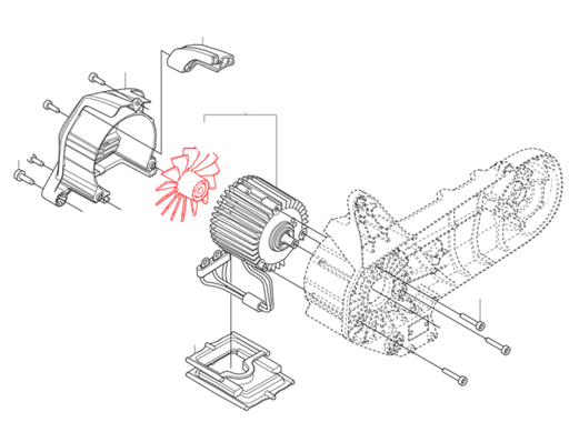[546261201] Husqvarna K1 PACE repuesto ventilador - motor componente de enfriamiento