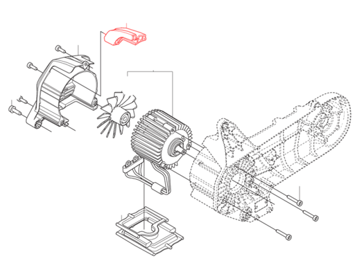 [529708601] motor cubierta amortiguador - compatible con Husqvarna K1 PACE 12" bateria sierra