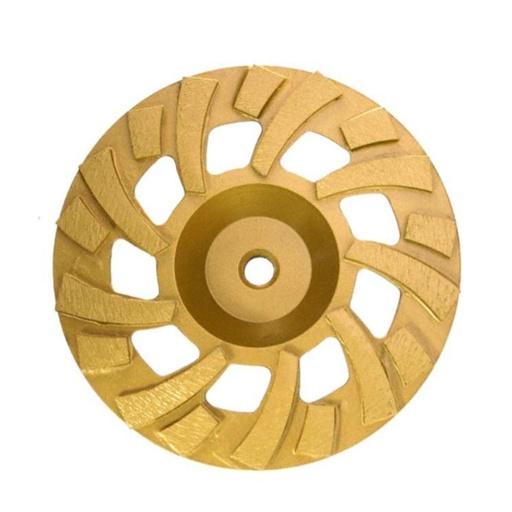 [SBTCW70-18P] 7" TURBO CUP rueda, 18 SEGMENTS, 7/8-5/7, GOLD SUPER TURBO
