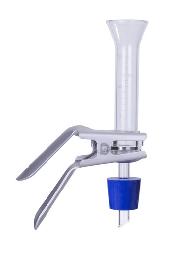 Portafiltro de vidrio de 15 mL con soporte de vidrio sinterizado