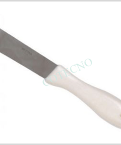 Espatula de acero inoxidable c mango de plastico10 cm