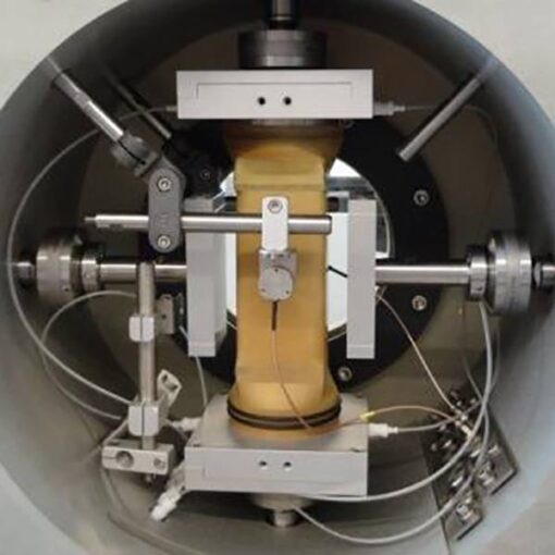 true triaxial testing cell with sample