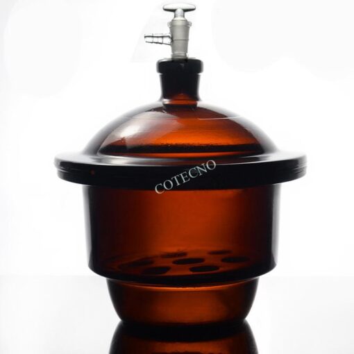 Lab Amber Glass Vacuum Desiccator With Porcelain